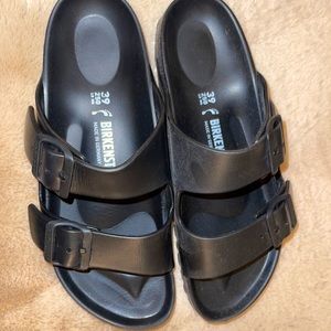 rubber black Birkenstocks